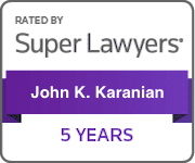Rated By Super Lawyers | John K. Karanian | 5 Years